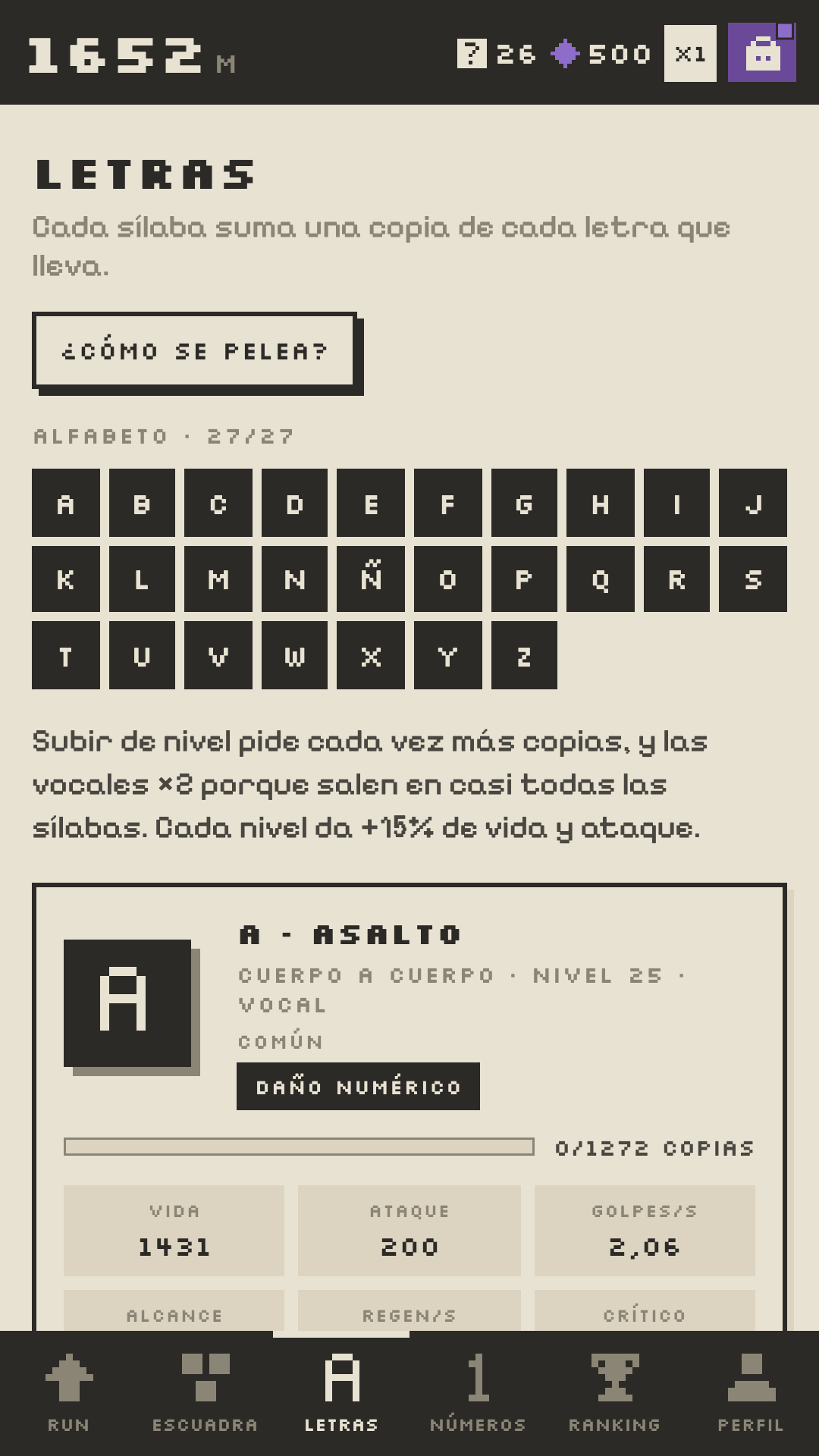 Tus letras y sus habilidades